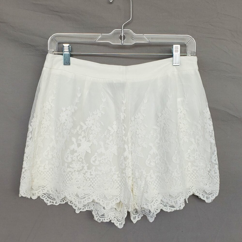 White Lace Shorts